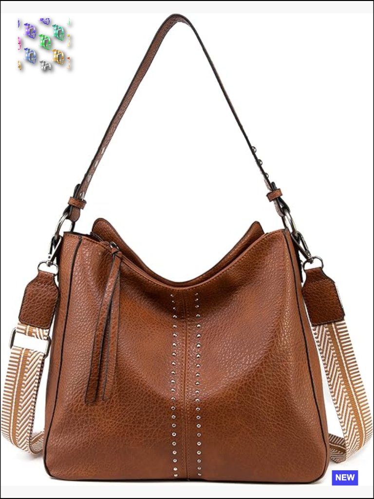 Medium Vegan Leather Hobo Bag Top Handle Satchel Shoulder Purse Crossbody